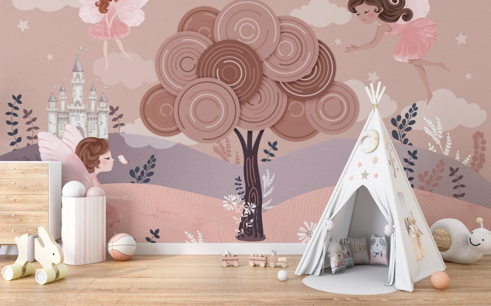 Dreamy princess castle girls wallpaper
 D216
