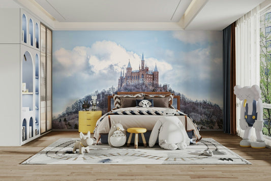 Whimsical castles and fantastical landscapes.

