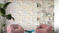 Whimsical wildflower wallpaper

