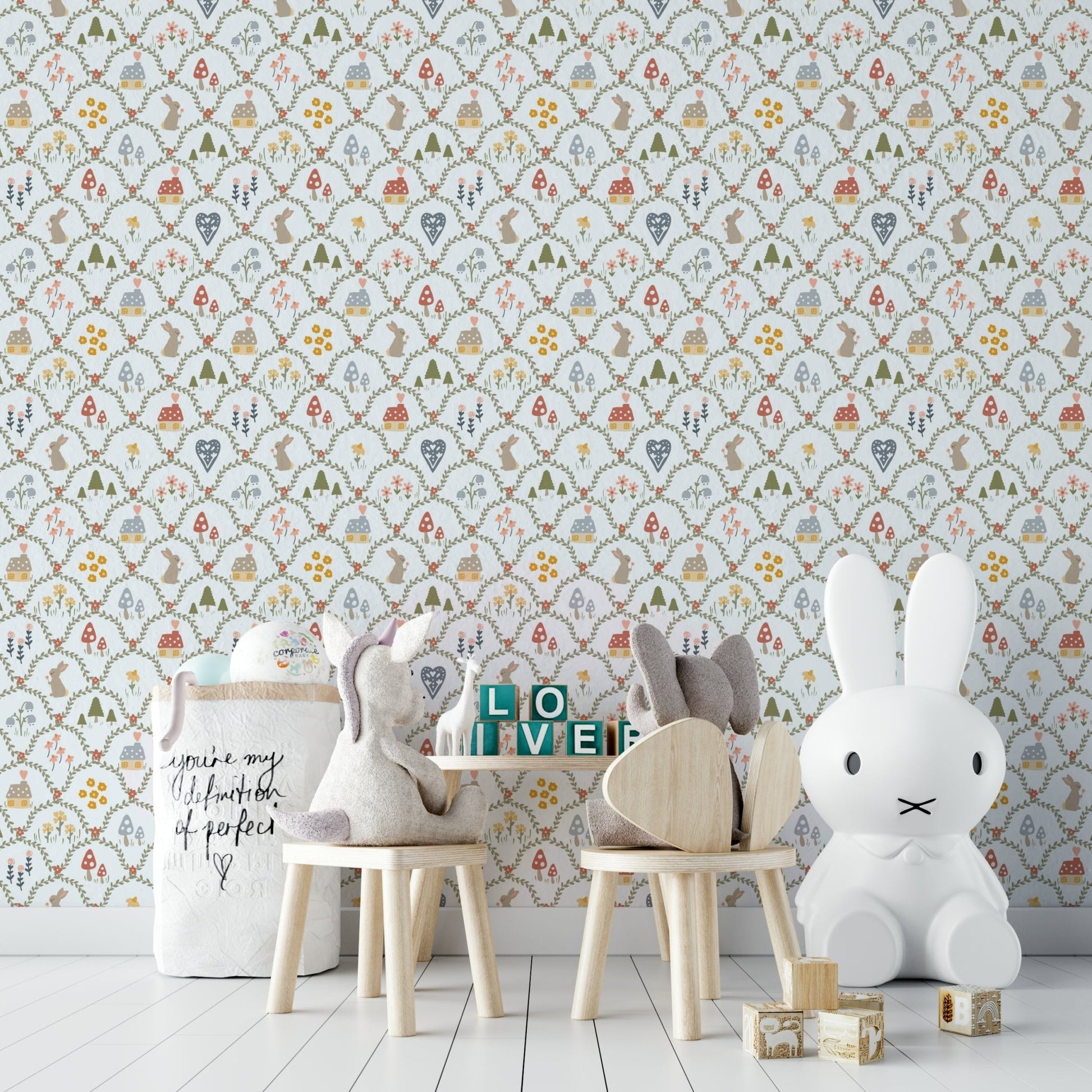 Soft floral meadow background

