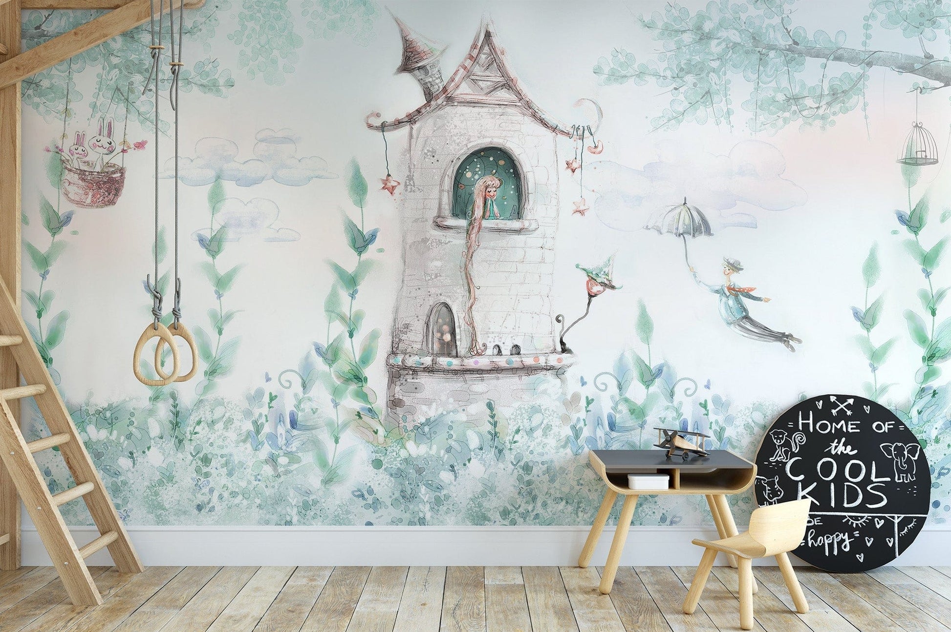 Fairytale Princess Girls Room Mural - Giffywalls