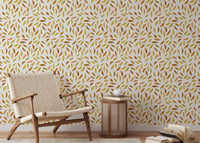 Hand-painted autumn leaf design

