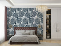 Fan coral in navy and white – perfect for modern walls.

