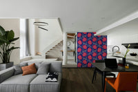 Art Nouveau floral wallpaper in bright colors
