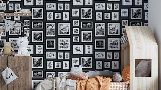 Dramatic fantasy wallpaper in dark grey palette., GD1918