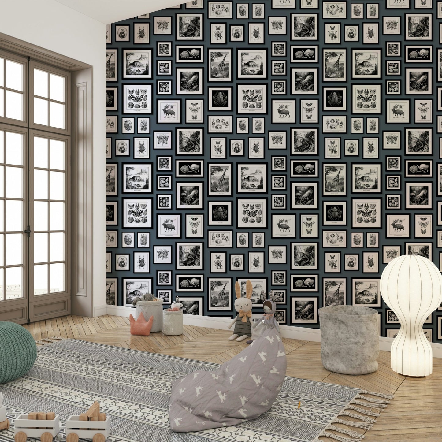 Storm Blue Wallpaper Featuring Fantastic Creatures

