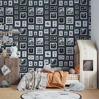 Magical Creatures Design on Storm Blue Wallpaper

