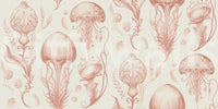 Elegant Fantastic Jellyfish wallpaper for tranquil interiors

