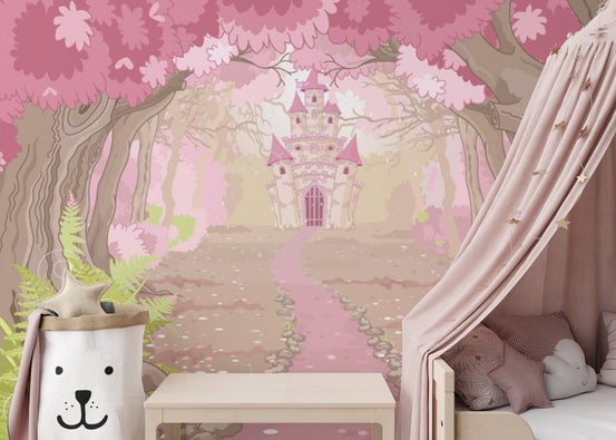 Fantasy castle wallpaper mural A775
