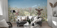 Farmyard animals wallpaper mural for walls
