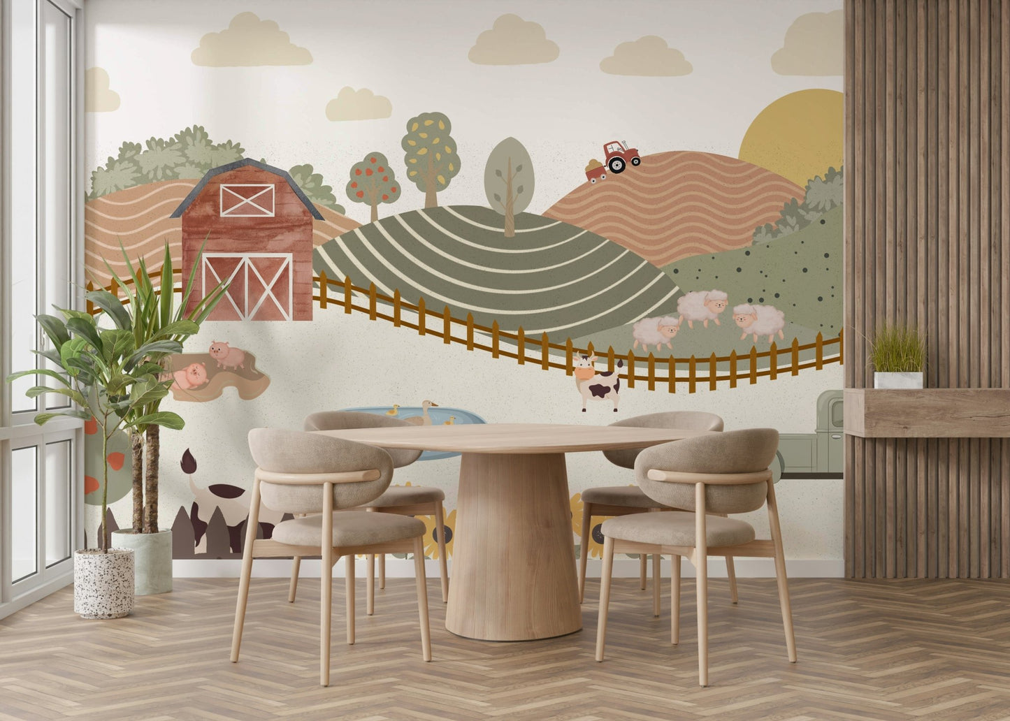 Farm Life Fun Wall Mural