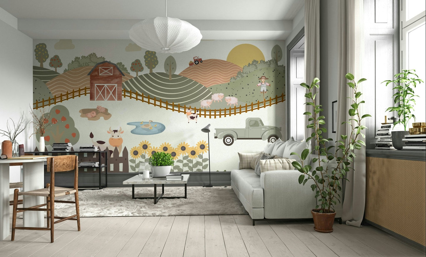 Farm Life Fun Wall Mural