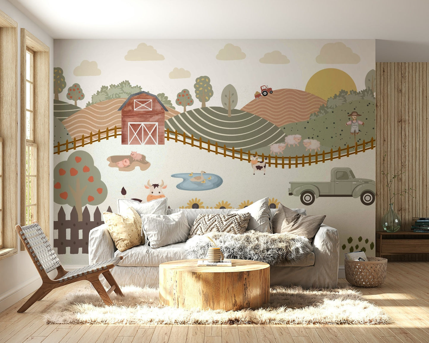 Farm Life Fun Wall Mural