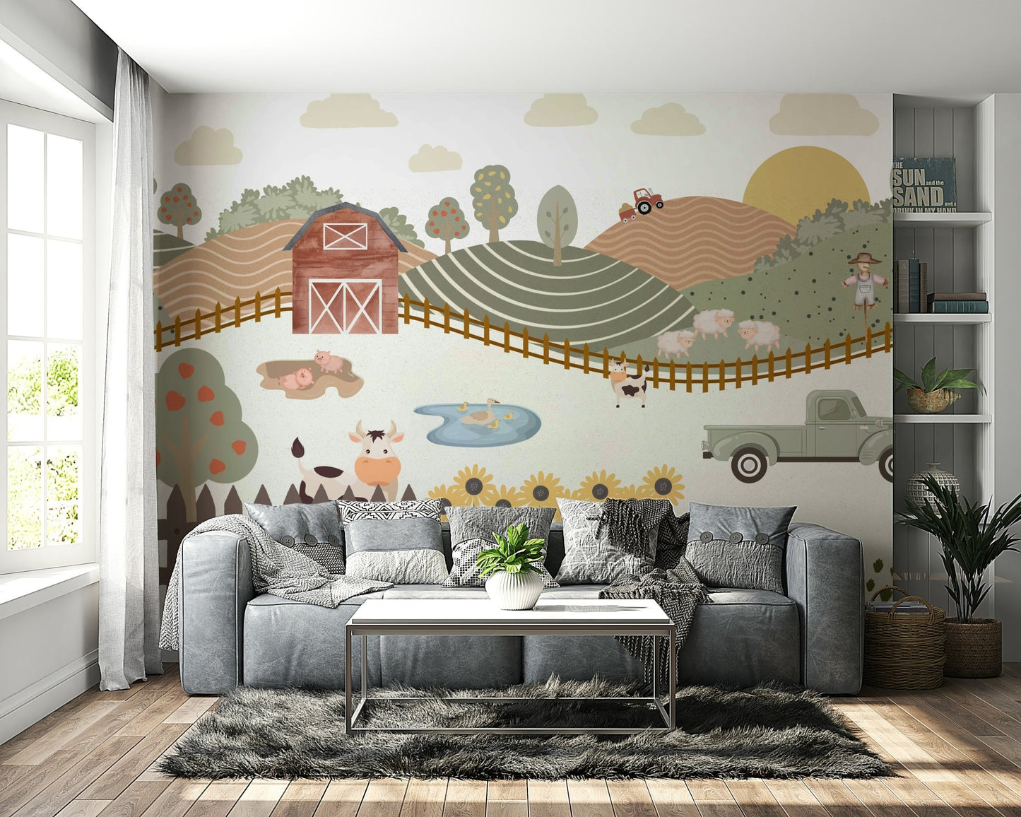 Farm Life Fun Wall Mural