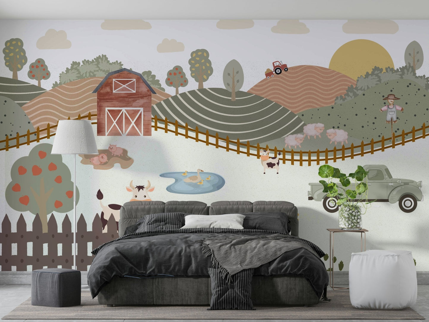 Farm Life Fun Wall Mural