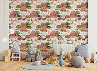 Farmhouse kitchen style Farm Life Watercolor wall mural.