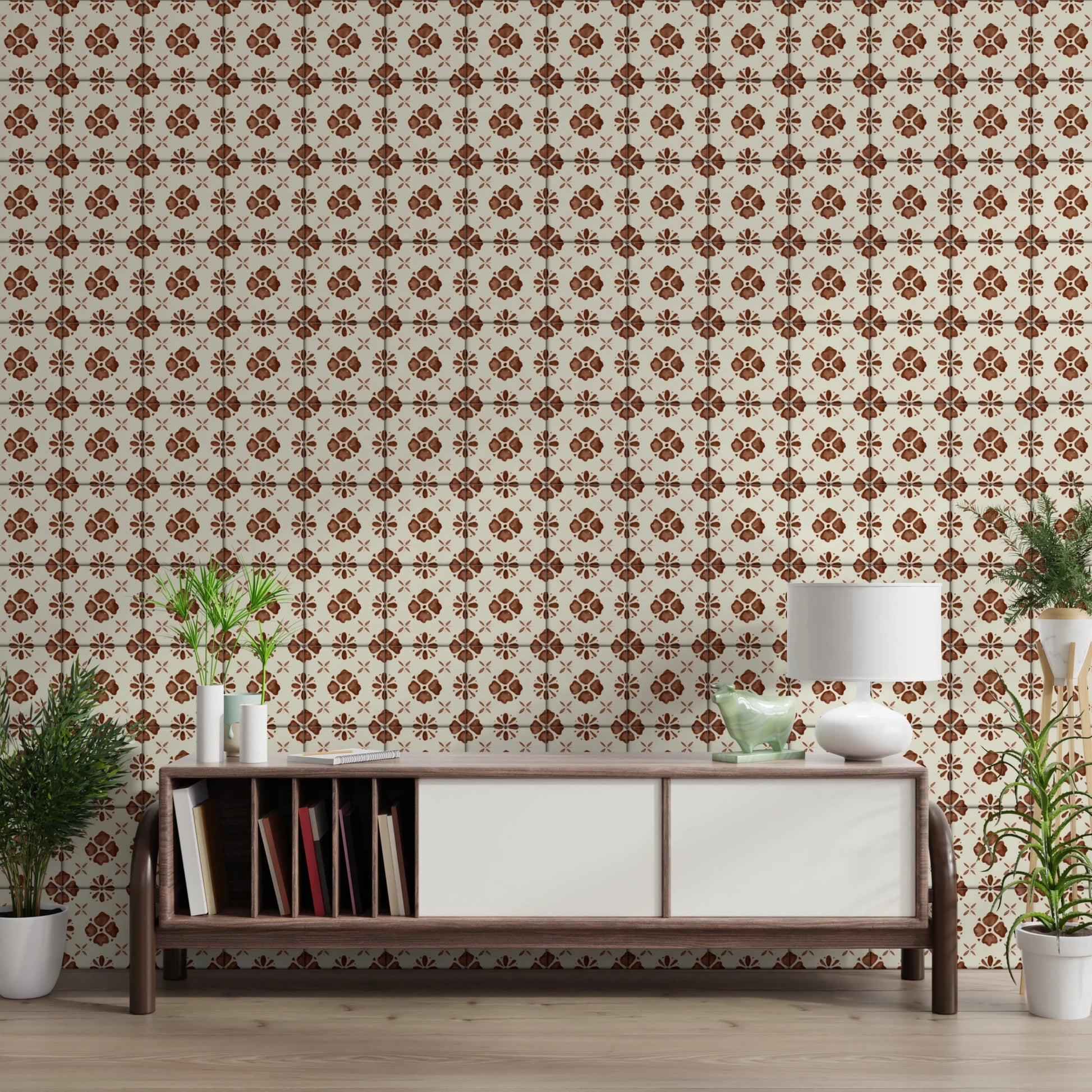 Classic botanical wall mural for professional office interiors, GD8387