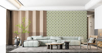 Rustic olive green backsplash wallpaper for home interiors