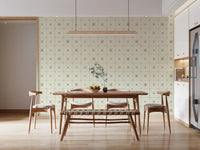 Olive green farmhouse tile pattern removable wallpaper.