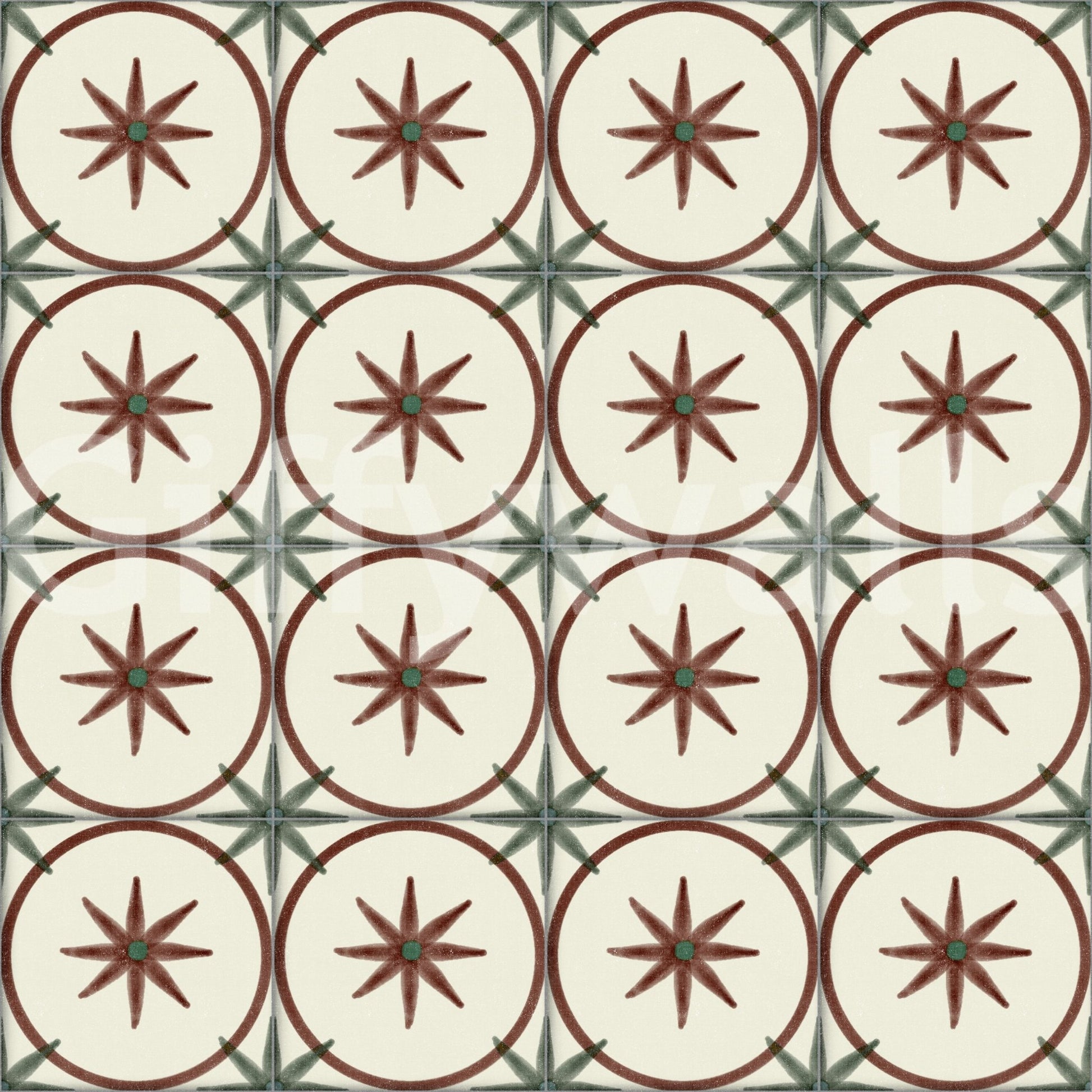 Sophisticated earthy tone pattern wallpaper wall mural.