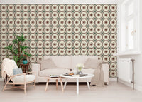 Classic geometric backsplash wallpaper for a kitchen wall mural.
