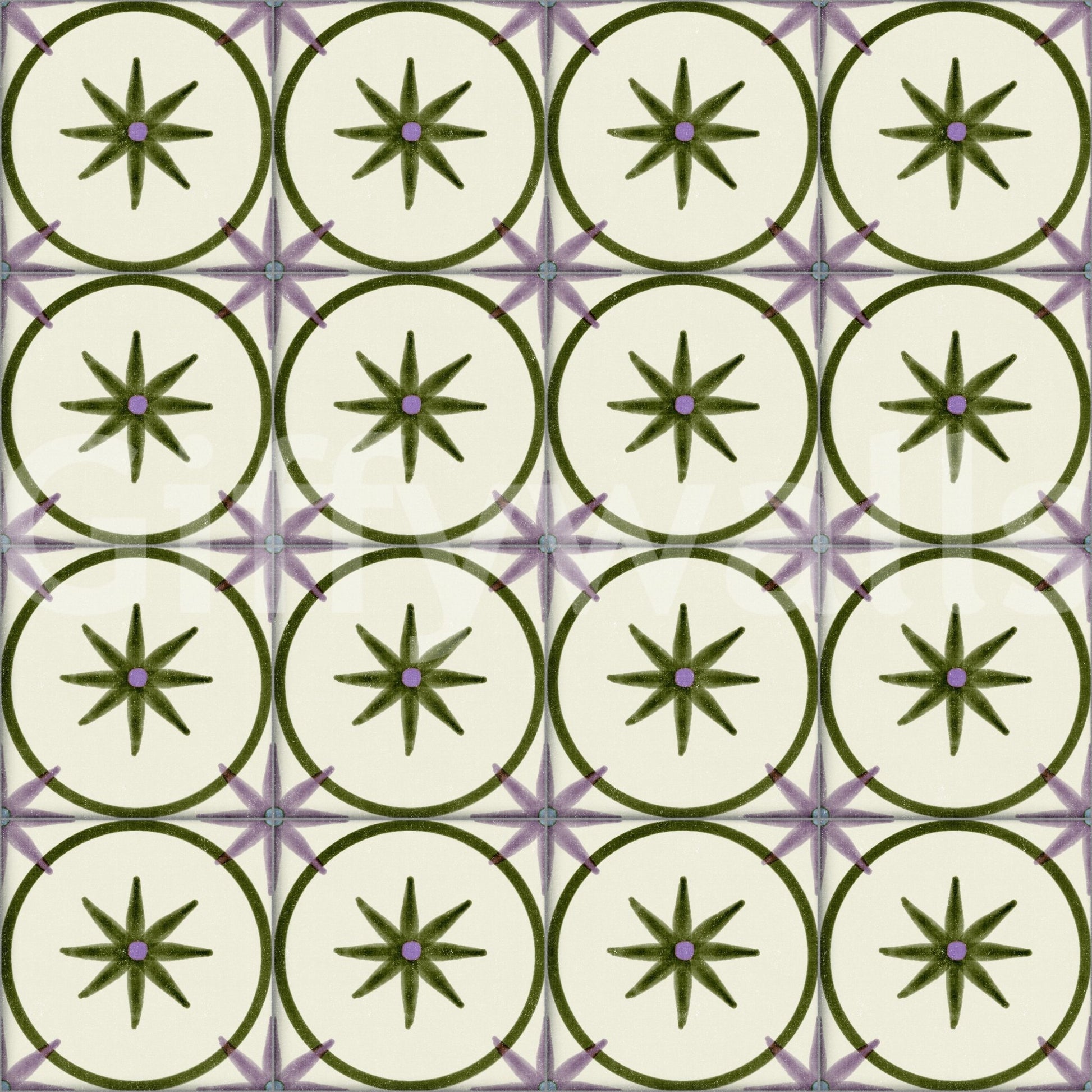 Sophisticated nature-toned pattern wallpaper wall mural.