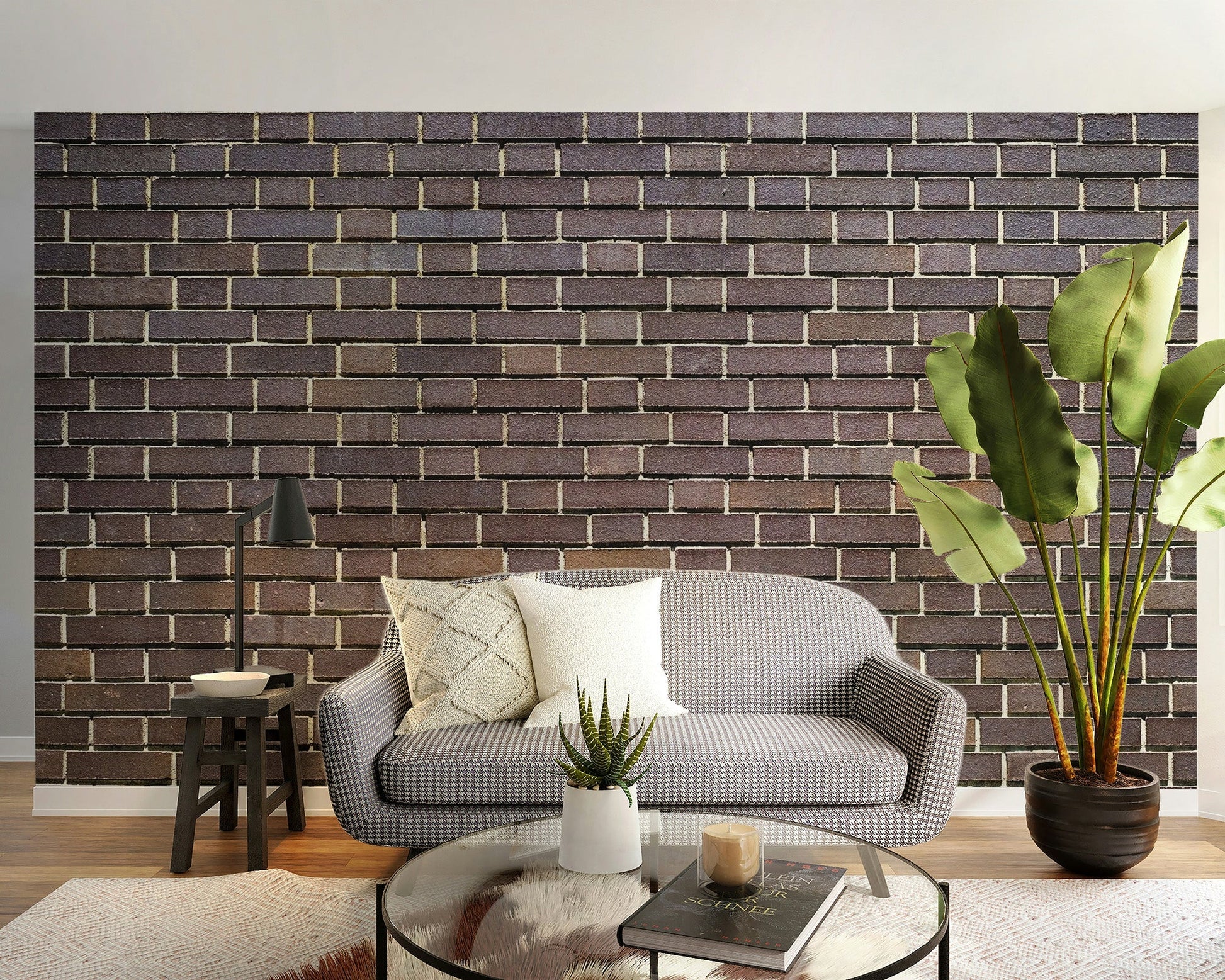 Faux Bricks Brown Wallpaper Mural - Giffywalls, brick-05