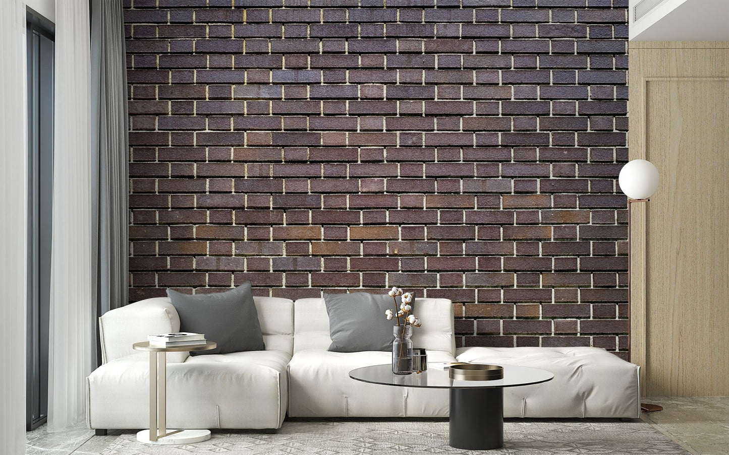 Faux Bricks Brown Wallpaper Mural - Giffywalls, brick-05