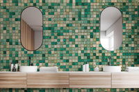 Reusable Faux Mosaic Tile Wallpaper for Spaces Tile-2