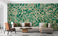 Stylish Faux Mosaic Tile Wall Mural Design Tile-2