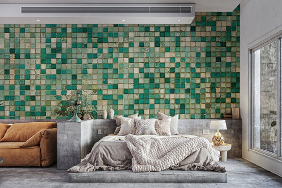 Faux Mosaic Wallpaper Mural Tile-2