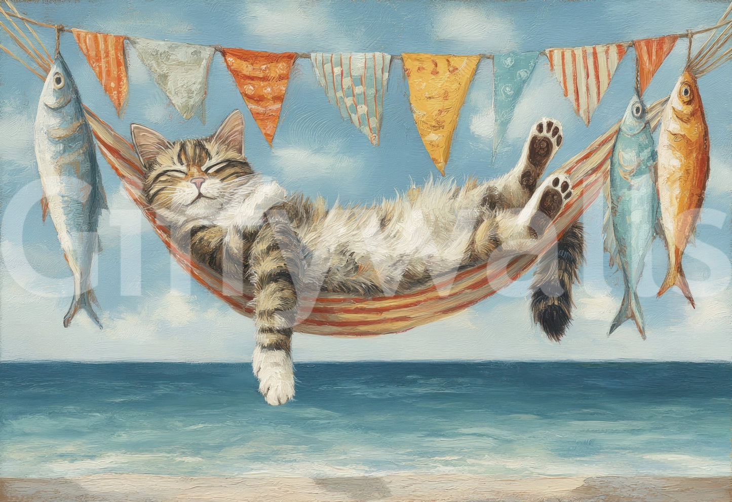 Charming wallpaper mural for walls with cat theme

