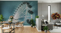 A peaceful modern abstract mural on decorative wallpaper., GD5953