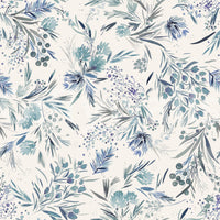 Elegant blue mural wallpaper

