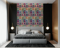 Festive Forest wallpaper used as a decorative backdrop in a playroom.