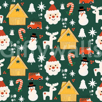 Rustic holiday motifs on Festive Friends Forever Wallpaper.