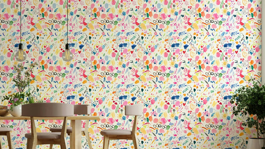 Hand-painted brushstroke wallpaper

