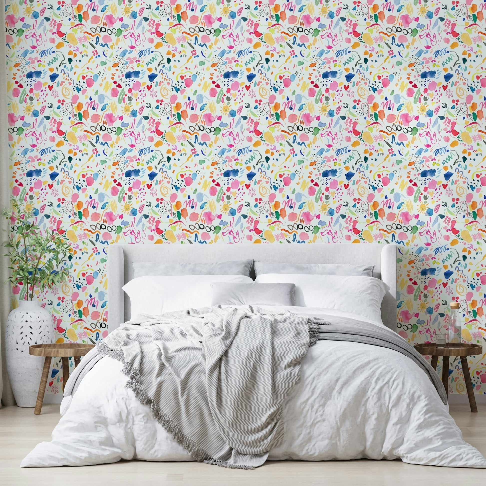 Colorful abstract wall mural

