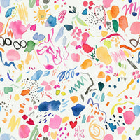 Watercolor shapes wall mural

