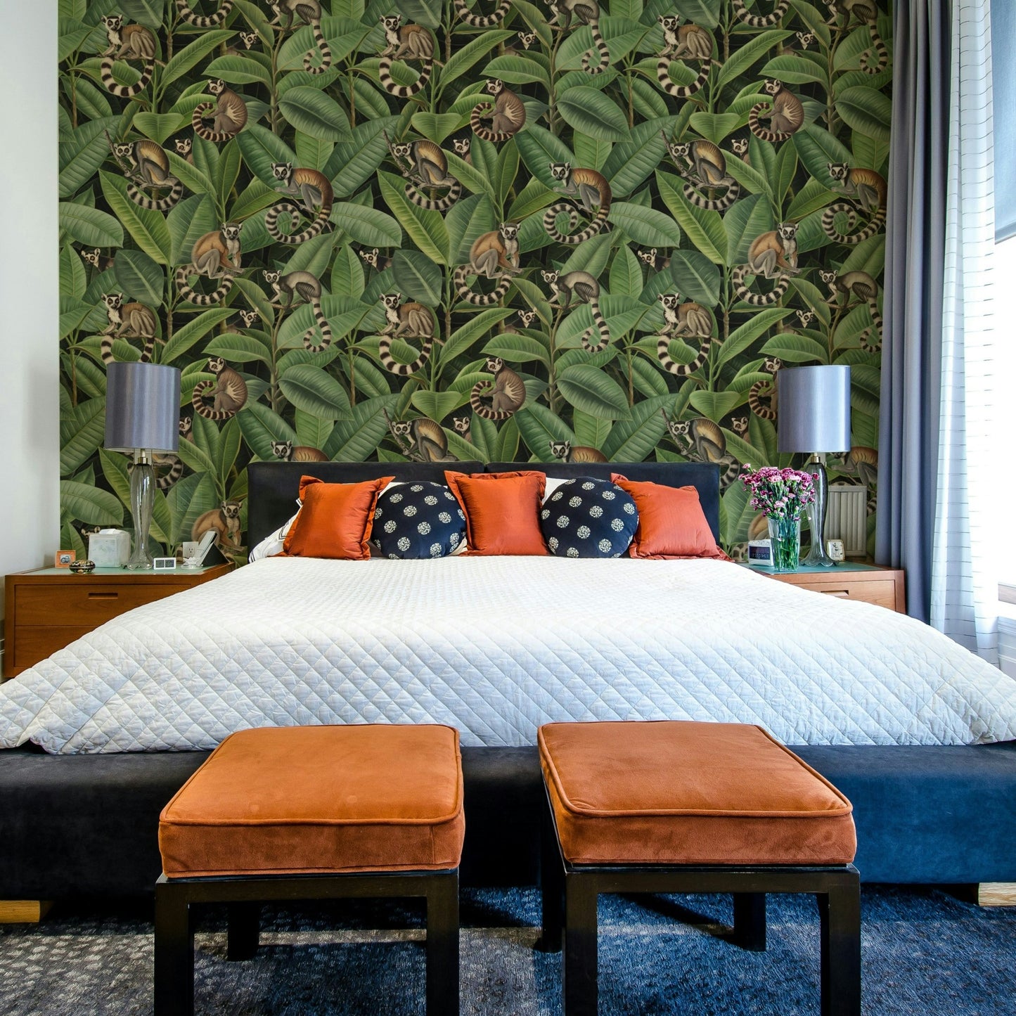 Ficus Forest Monkey Paradise Wallpaper in a child's room

