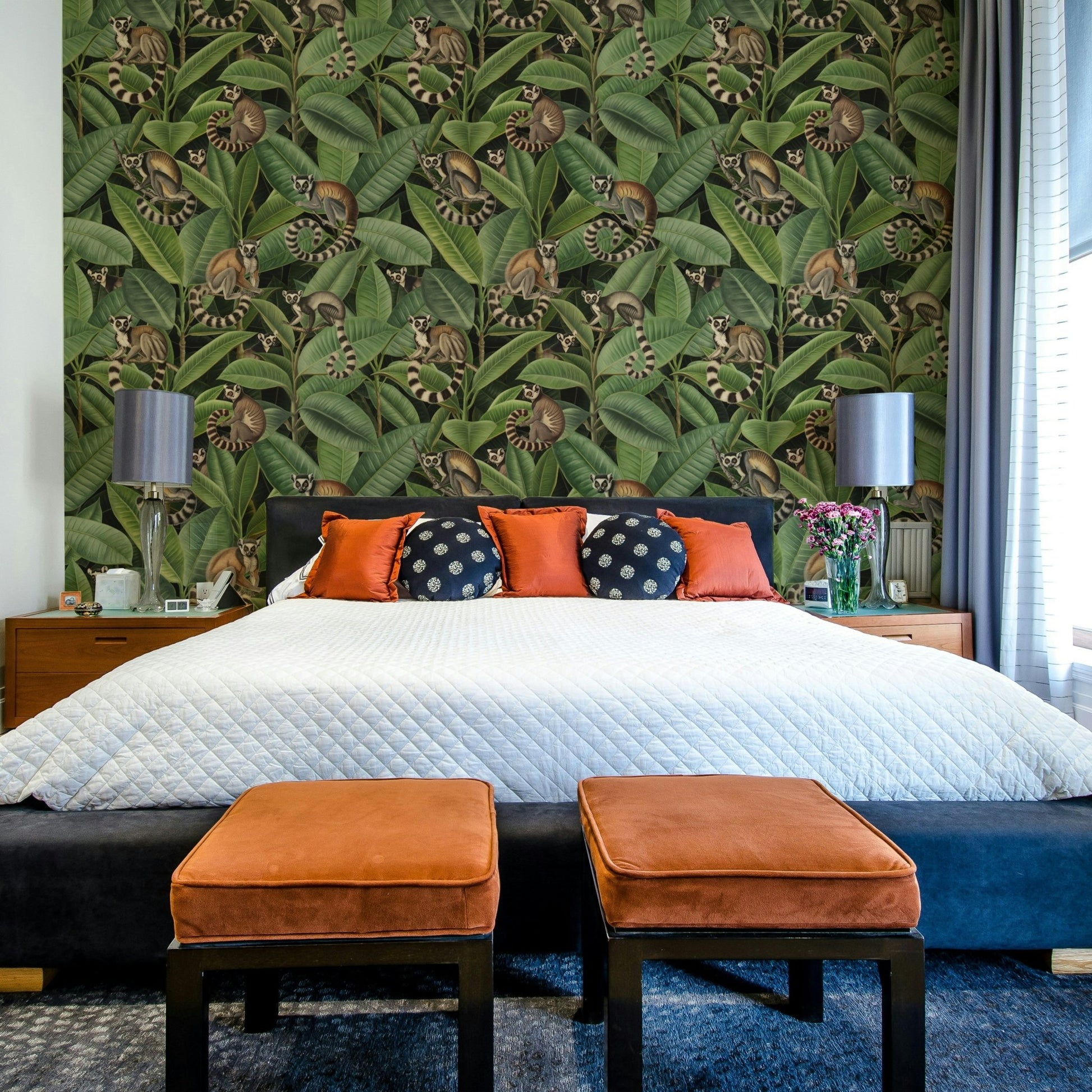 Ficus Forest Monkey Paradise Wallpaper in a child's room

