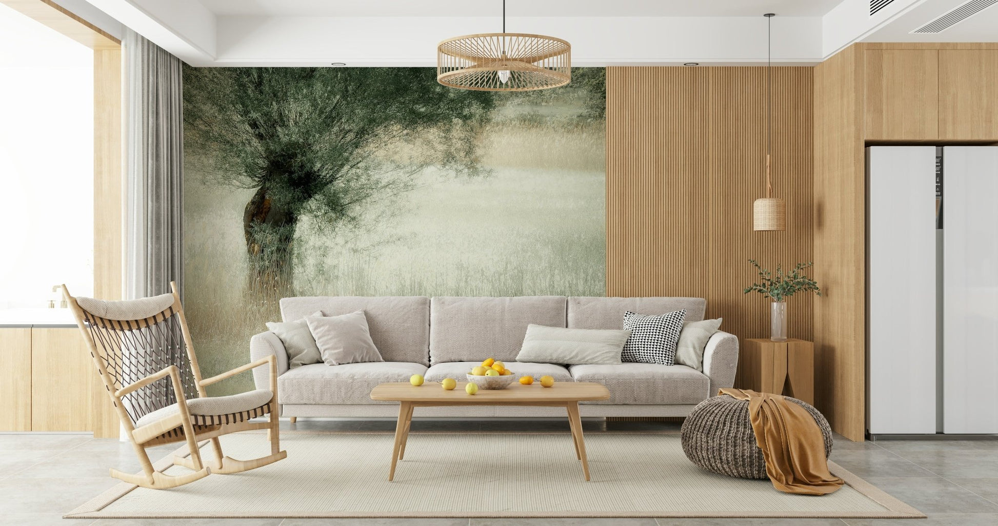 A tranquil natural meadow wall mural for your decor., GD5571