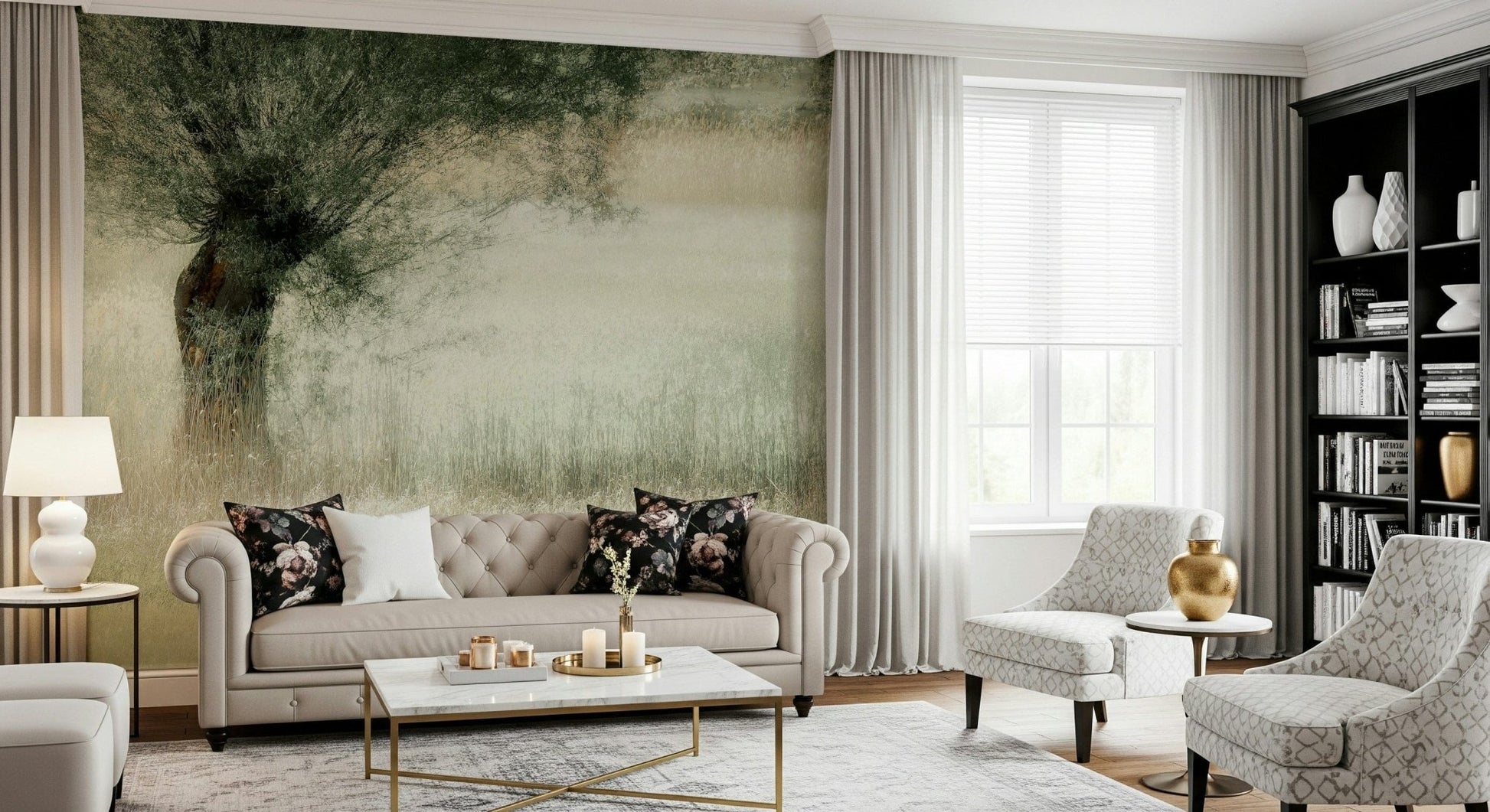 A classic natural theme wallpaper for walls., GD5571