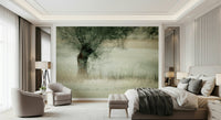 A beautiful wide-angle wall mural of a peaceful meadow., GD5571