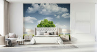An artistic peaceful field mural on scenic wallpaper., GD5760