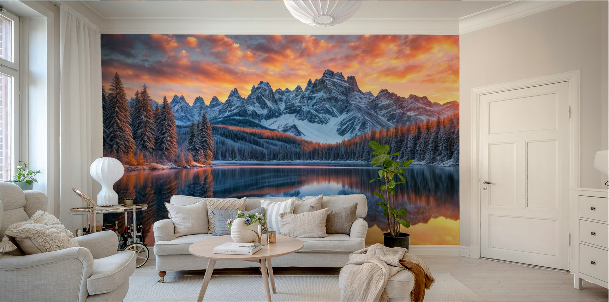 The colors are warm and intense, with shades of red, orange, and yellow.

