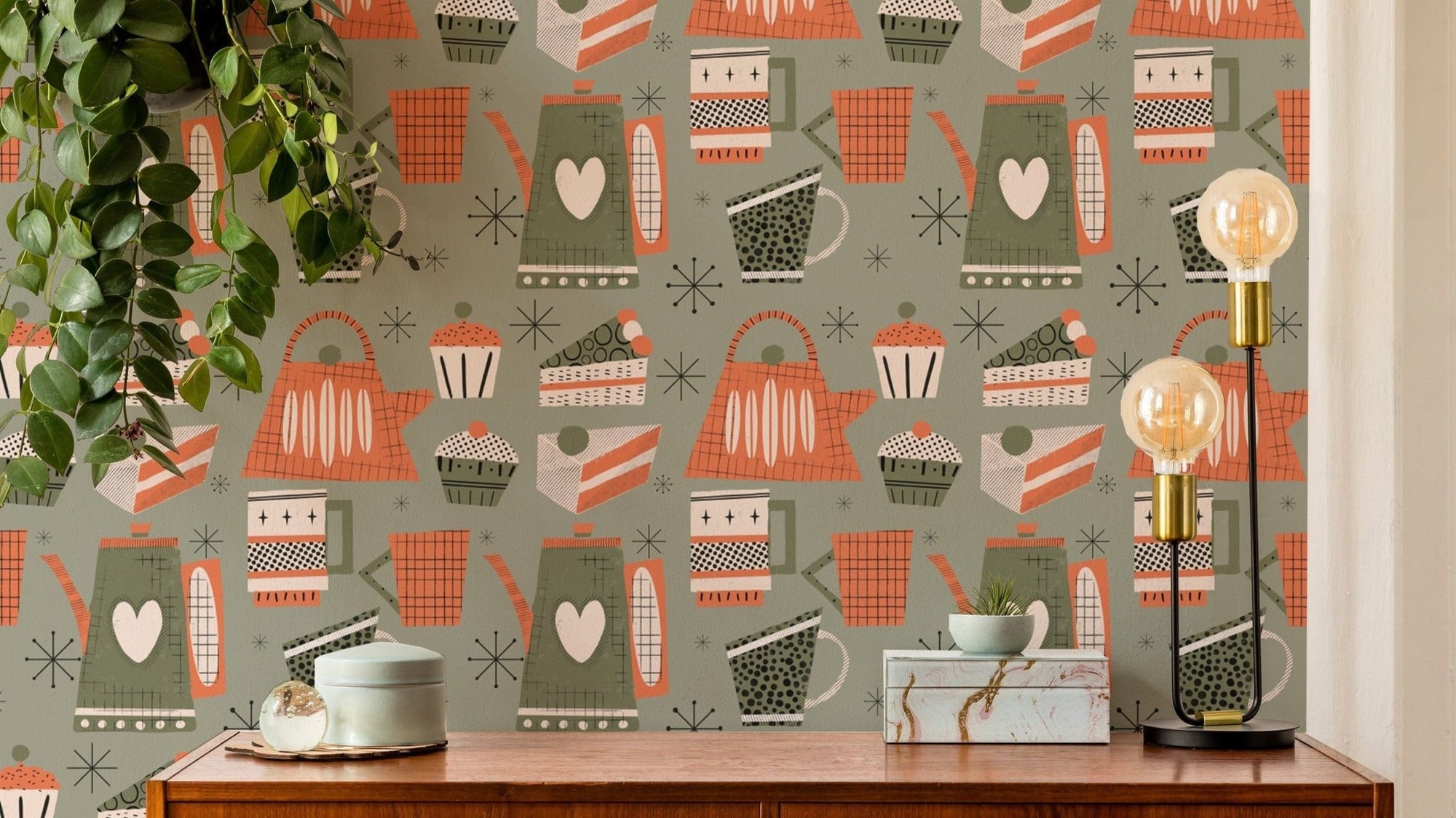 Vintage murals featuring coffee and sweets, SUSCT82