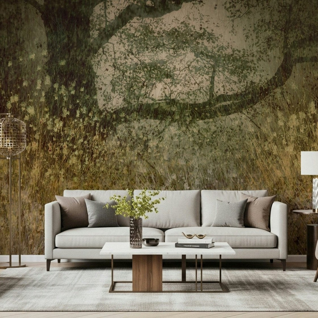 A serene flowing design wall mural for your decor., GD5625