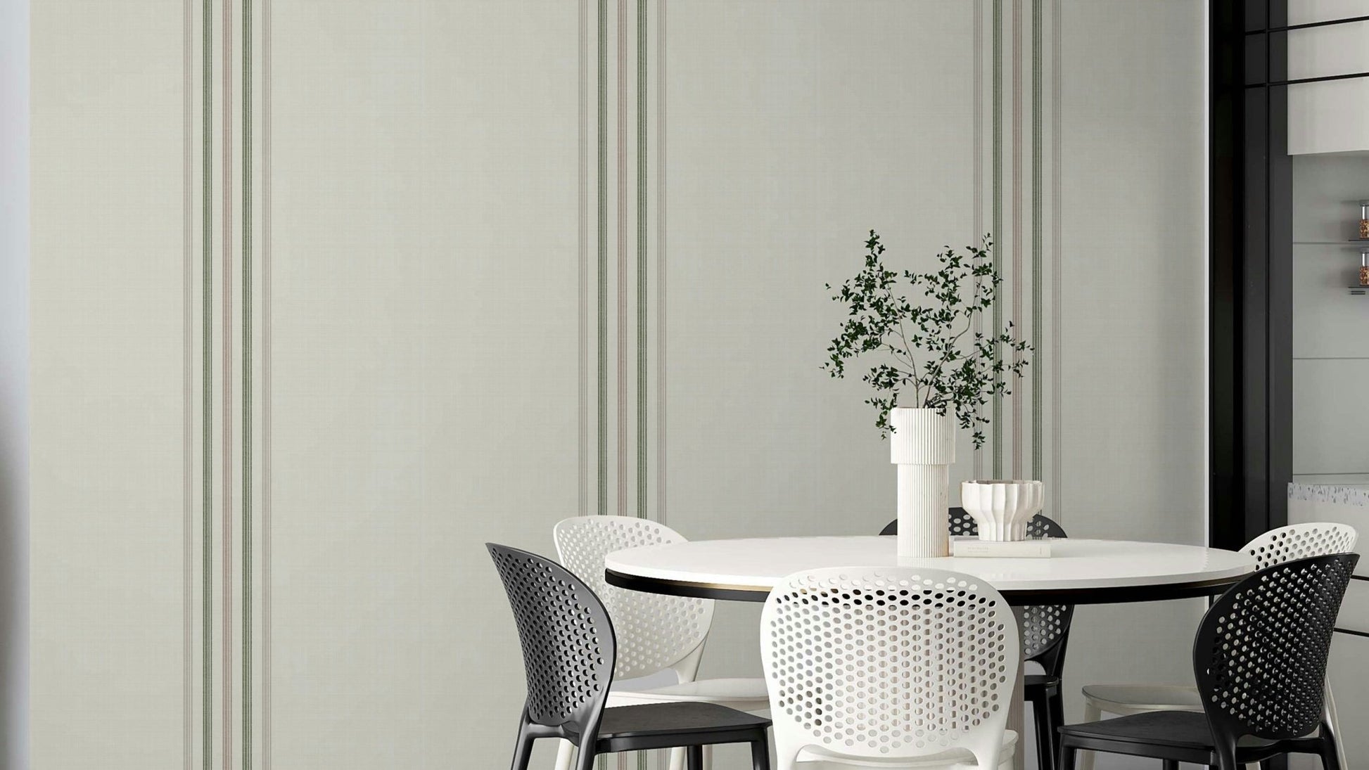 Cozy striped wallpaper for bedrooms
