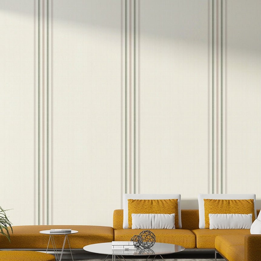 Vertical stripes in soft beige and ivory

